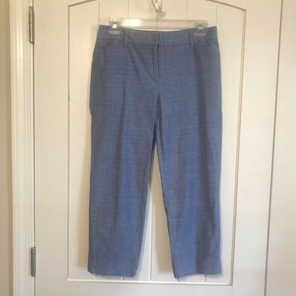 Talbots Zip Front Perfect Crop Pants SZ 2P - Picture 4 of 6
